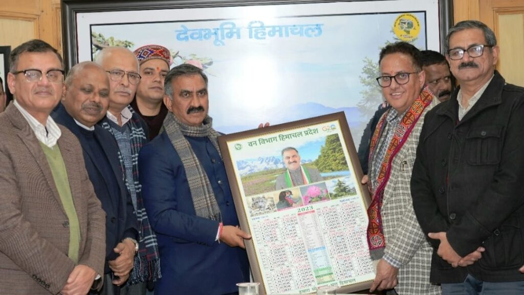 Sukhu releasing the new year Calendar of Forest Department Sukhu releasing the new year Calendar of Forest Department HIMACHAL HEADLINES