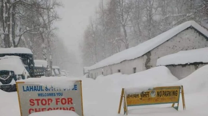 Manali Leh national highway closed due to heavy snowfall HIMACHAL HEADLINES