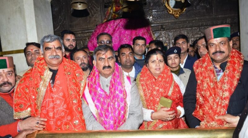 Sukhu pays obeisance at Jwalamukhi temple, Will promote religious tourism in big way HIMACHAL HEADLINES