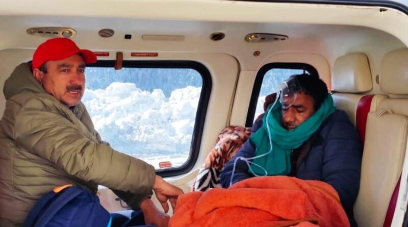 Another humanitarian gesture by Sukhu, Got a patient airlifted from Killar HIMACHAL HEADLINES