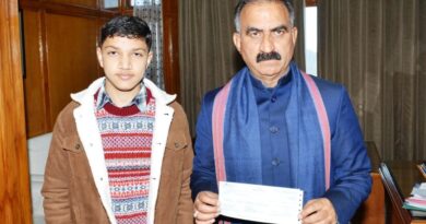 CM praises benevolence of Shashank HIMACHAL HEADLINES