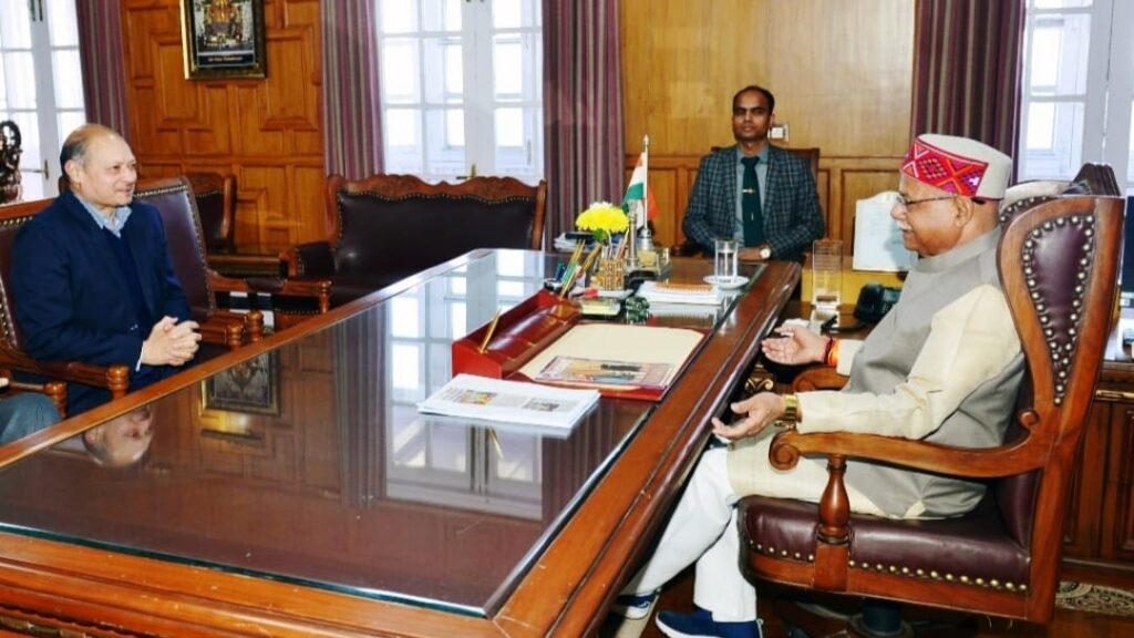 Baldi Chairman RERA Himachal meets Governor Shiv Pratap Shukla HIMACHAL HEADLINES