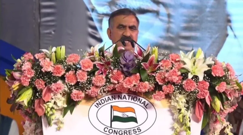Thakur Sukhvinder Singh Sukhu addresses plenary session  of Indian National Congress in Raipur HIMACHAL HEADLINES