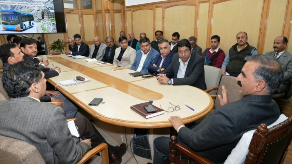 Sukhvinder Singh Sukhu asks to manufacture Himachal specific proto type electric buses HIMACHAL HEADLINES