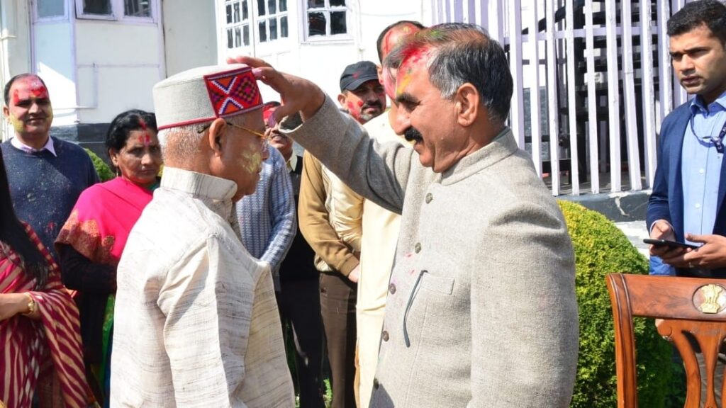 Himachal CM and Governor celebrate Holi HIMACHAL HEADLINES