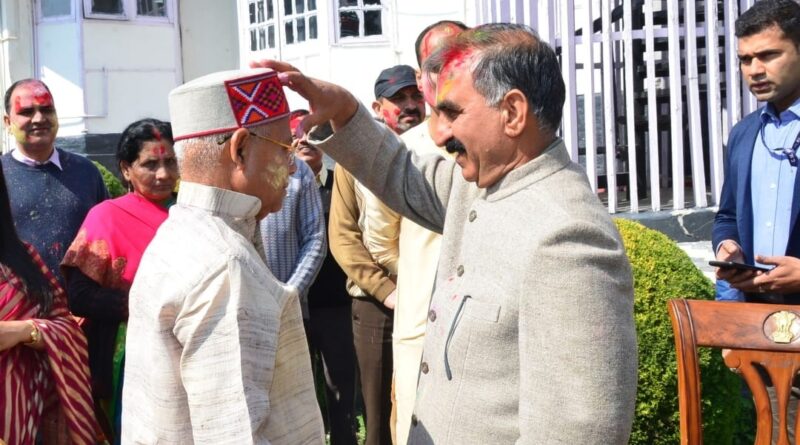 Himachal CM and Governor celebrate Holi HIMACHAL HEADLINES