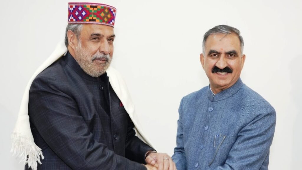 Anand Sharma met with Chief Minister Sukhvinder Singh Sukhu  HIMACHAL HEADLINES