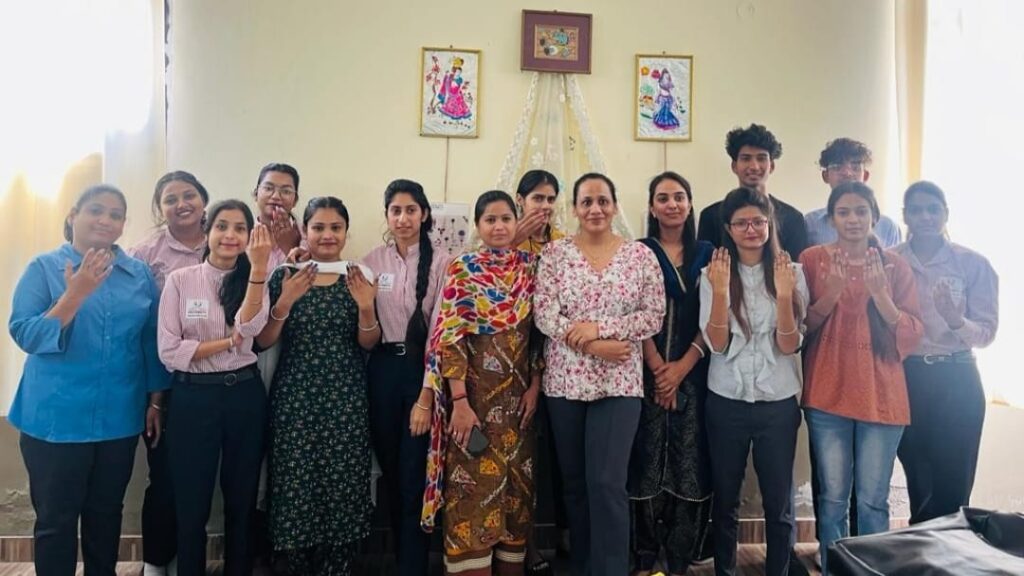 Students showed talent in nail art competition at Vidya Jyoti Eduversity HIMACHAL HEADLINES