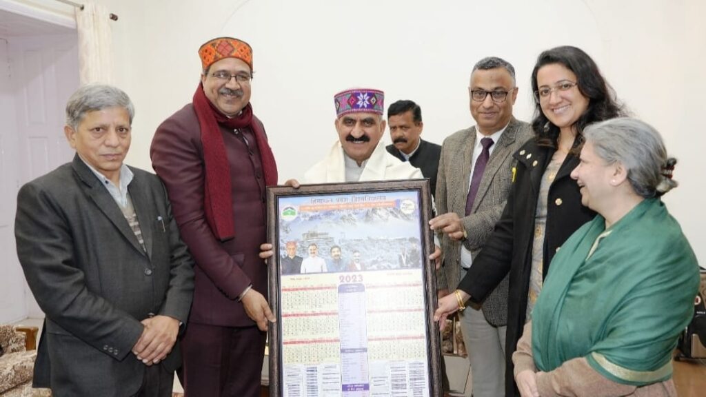Sukhu releases the   calendar of Himachal Pradesh  University calendar HIMACHAL HEADLINES