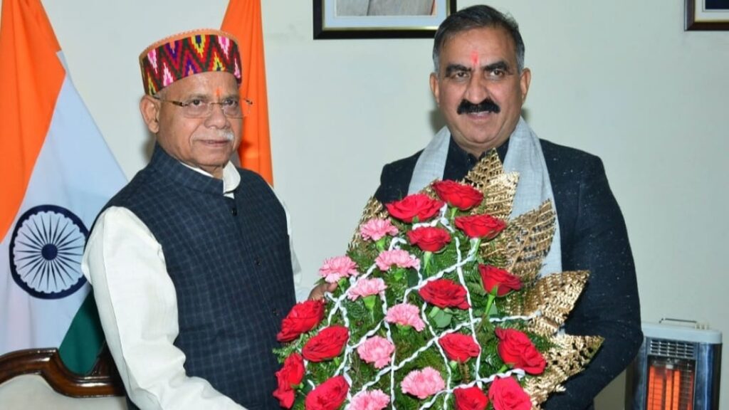 CM Sukhu extends warm birthday wishes to Governor HIMACHAL HEADLINES