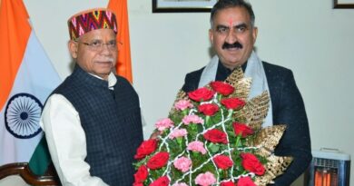 CM Sukhu extends warm birthday wishes to Governor HIMACHAL HEADLINES