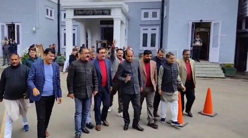 Himachal Opposition members disrupt question hours seeking discussion on outsourcing policy HIMACHAL HEADLINES