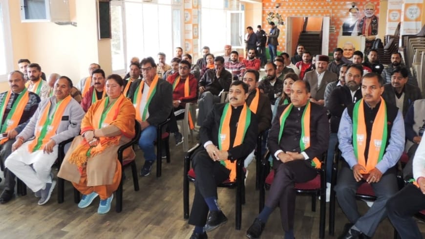 BJP celebrated 44th foundation day BJP celebrated 44th foundation day HIMACHAL HEADLINES
