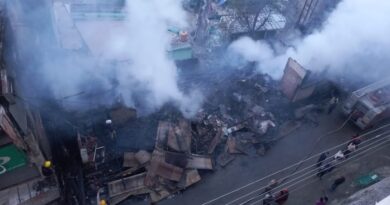 Nine shops and four houses were gutted in a devastating fire at Banjar Kullu HIMACHAL HEADLINES