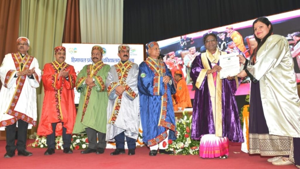 President Murmu presented Degrees & Medals to Students in 26th Convocation of HPU President Murmu presented Degrees & Medals to Students in 26th Convocation of HPU HIMACHAL HEADLINES