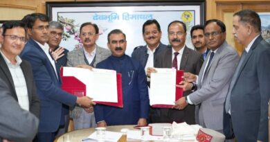 MoU between Himachal and Oil India for harnessing renewable energy sources HIMACHAL HEADLINES