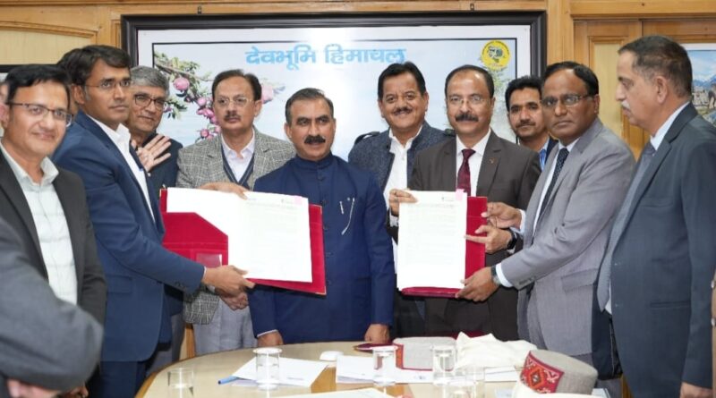 MoU between Himachal and Oil India for harnessing renewable energy sources HIMACHAL HEADLINES