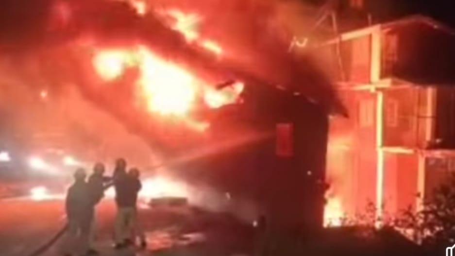 HRTC tire godown & two shops were reduced to ashes in a devastating fire near Dhali HRTC tire godown & two shops were reduced to ashes in a devastating fire near Dhali HIMACHAL HEADLINES
