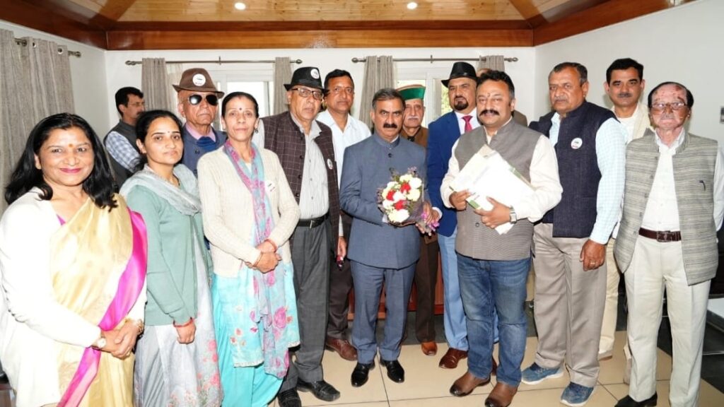 Deputation of Retired Para Military Forces Welfare Union calls on CM Sukhu HIMACHAL HEADLINES