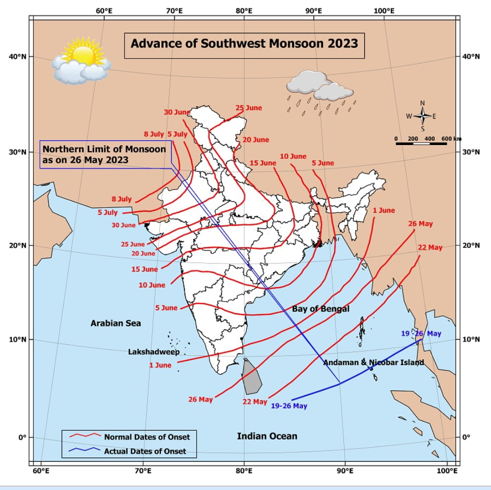 SW Monsoon likely to hit Kerala by June 7, Himachal & NW Himalayas likely to below normal monsoon HIMACHAL HEADLINES