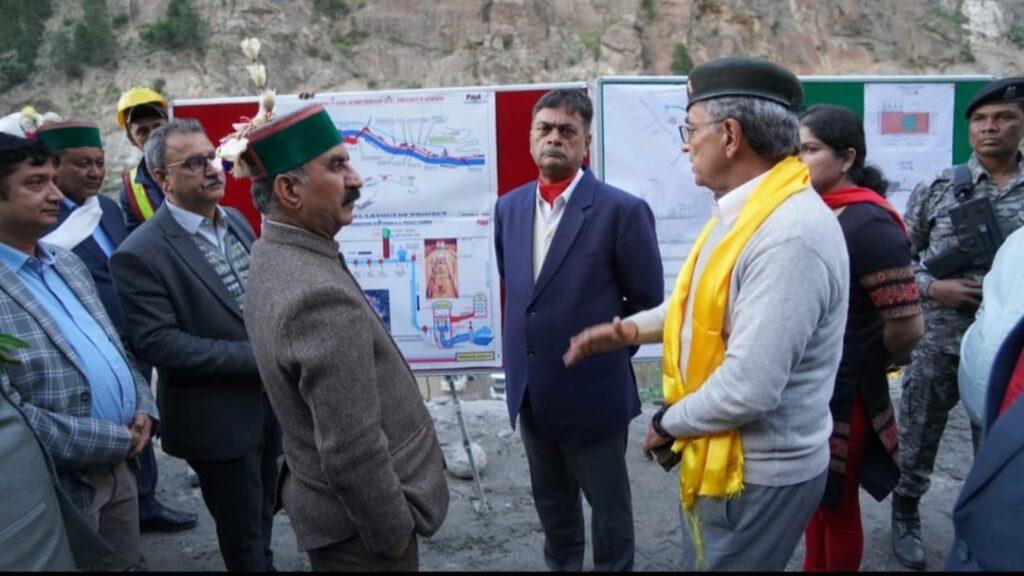 Union Power Minister and CM Sukhu review 450 MegaWatt Shongtong Karcham Hydro Electricity Project Union Power Minister and CM Sukhu review 450 MegaWatt Shongtong Karcham Hydro Electricity Project HIMACHAL HEADLINES