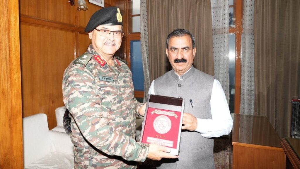 Lt. General S.S. Mahal meets CM Sukhvinder Singh Sukhu HIMACHAL HEADLINES