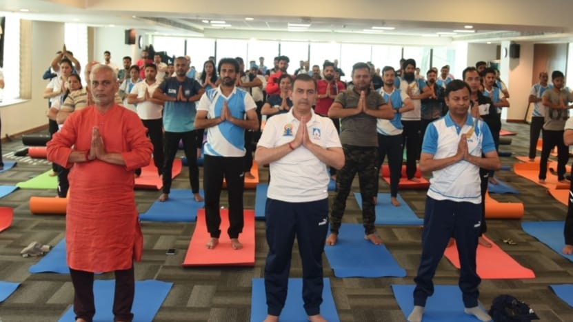 SJVN celebrates 9th International Day of Yoga SJVN celebrates 9th International Day of Yoga HIMACHAL HEADLINES