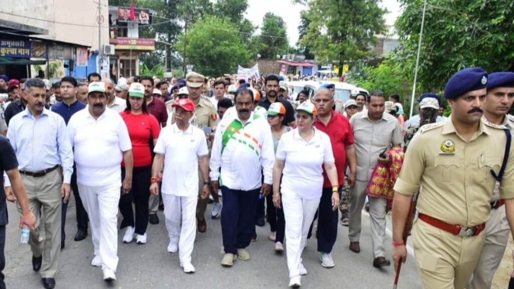 Shiv Pratap Shukla starts Mega campaign walk against drugs from Haroli to Kangra HIMACHAL HEADLINES