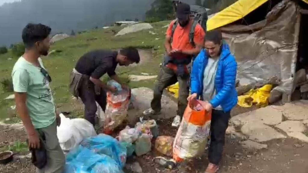 Mountaineer Baljit Kaur hurt by heaps of plastic waste in Churdhar Peak HIMACHAL HEADLINES
