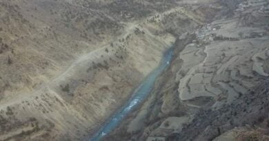 Fertile arable land washed away by inflated Chandrabhaga river in Lahaul and Spiti HIMACHAL HEADLINES