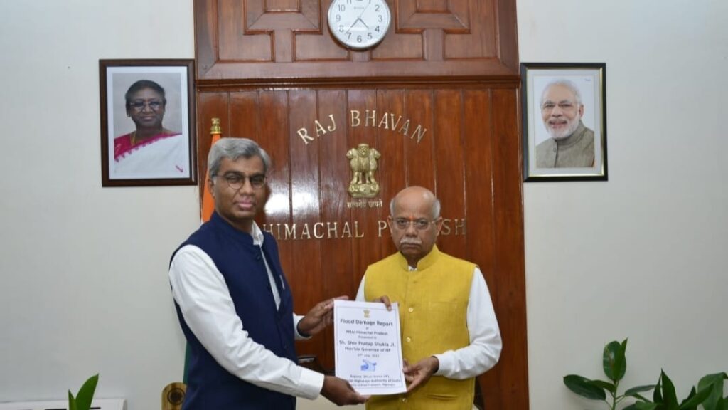 NHAI authorities brief Governor Shukla about losses HIMACHAL HEADLINES