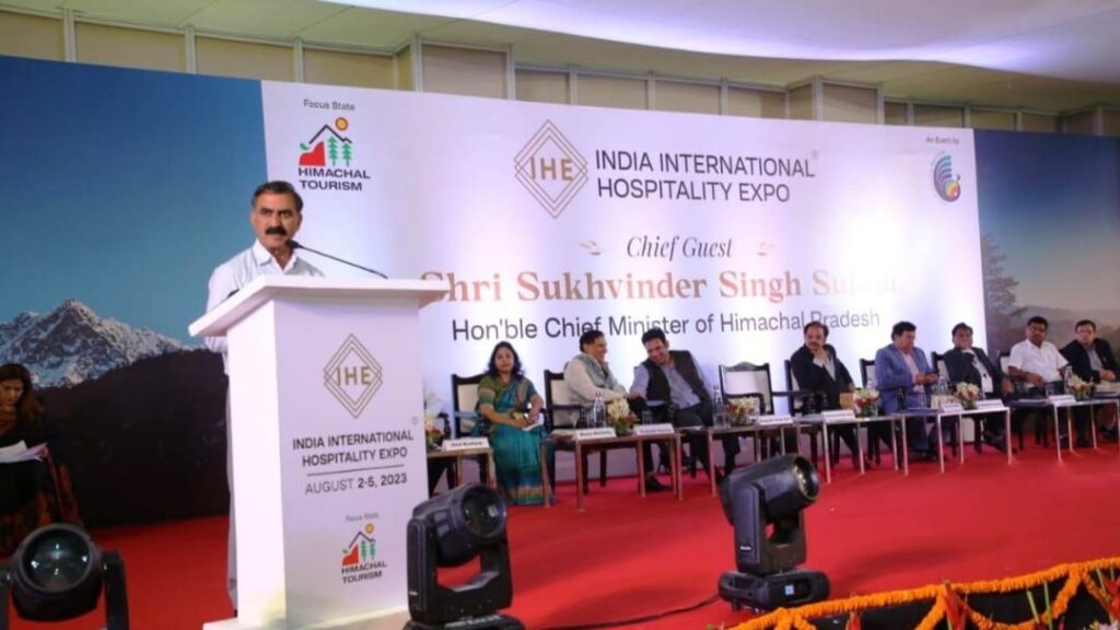 Sukhu invites the hospitality sector to invest in Himachal- Participates in 'India International Hospitality Expo'-2023  HIMACHAL HEADLINES