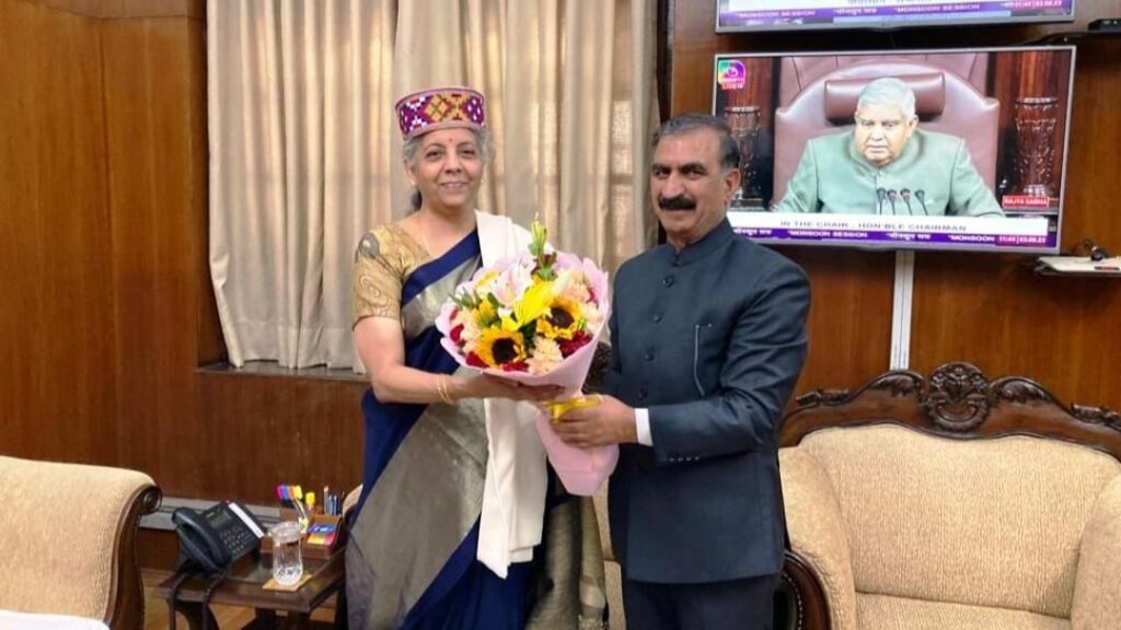 CM Calls on Union Finance Minister Nirmala Sitharama at New Delhi CM Calls on Union Finance Minister Nirmala Sitharama at New Delhi HIMACHAL HEADLINES