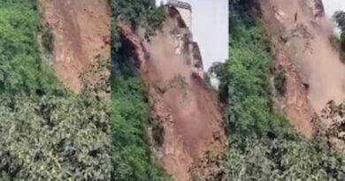 A portion of 15th Century Nalagarh fort damaged due to heavy rains HIMACHAL HEADLINES