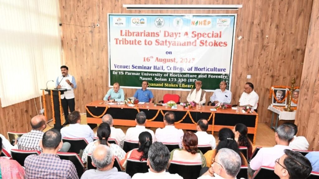 Libraries must adopt new technologies to increase its reach, Satyanad Stokes and Dr Ranganathan remembered Libraries must adopt new technologies to increase its reach, Satyanad Stokes and Dr Ranganathan remembered HIMACHAL HEADLINES