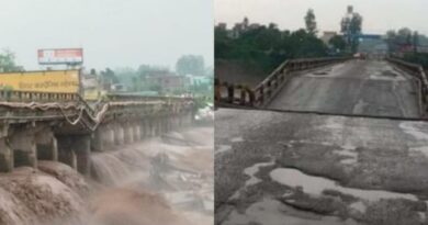 Road connectivity to the industrial hub of Baddi snapped as the main bridge connecting Pinjore damaged  HIMACHAL HEADLINES
