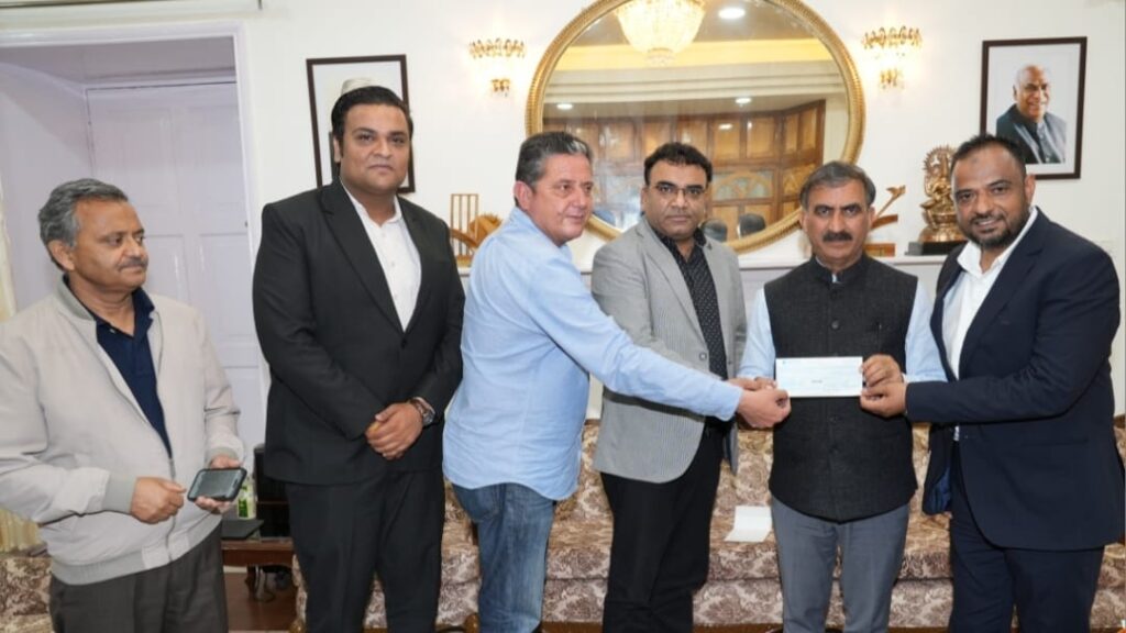 Hans Foundation presents Rs. 5 crore towards Himachal CM Relief  Fund HIMACHAL HEADLINES