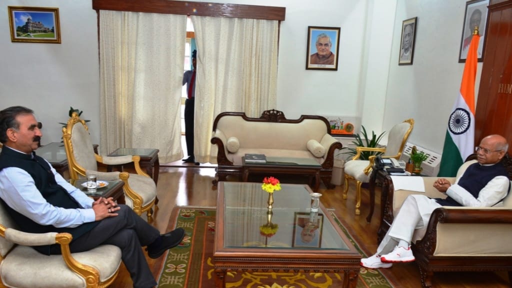 Sukhu called on the Governor Shukla, apprised him of floods, landslides, and rain in the state Sukhu called on the Governor Shukla, apprised him of floods, landslides, and rain in the state HIMACHAL HEADLINES