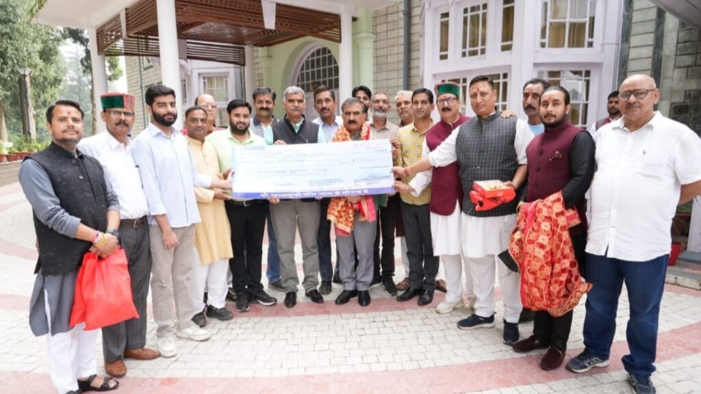 Shree Jawalamukhi Temple Trust contributes Rs. 5 crore in 'Aapda Rahat Kosh' Shree Jawalamukhi Temple Trust contributes Rs. 5 crore in 'Aapda Rahat Kosh' HIMACHAL HEADLINES
