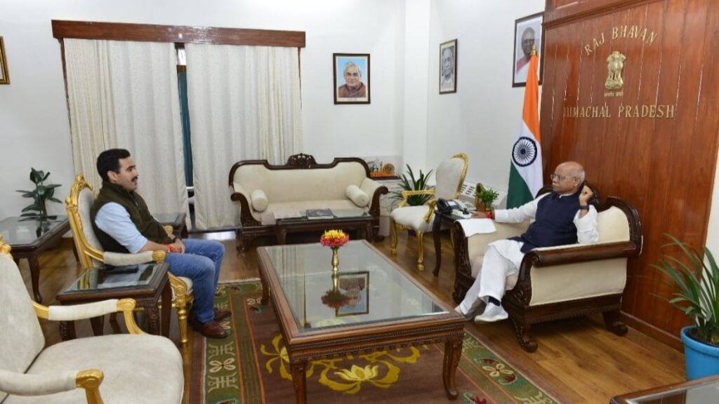 Vikramaditya meets Governor Shukla HIMACHAL HEADLINES
