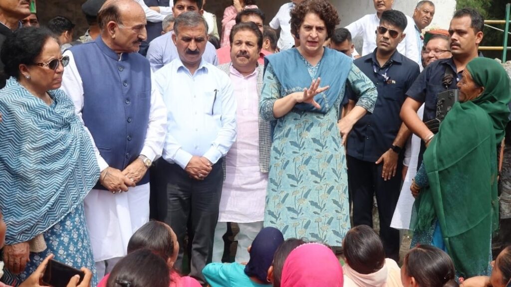 Priyanka Gandhi salutes the commitment of women voluntarily contributing in road restoration work in disaster-hit areas  HIMACHAL HEADLINES