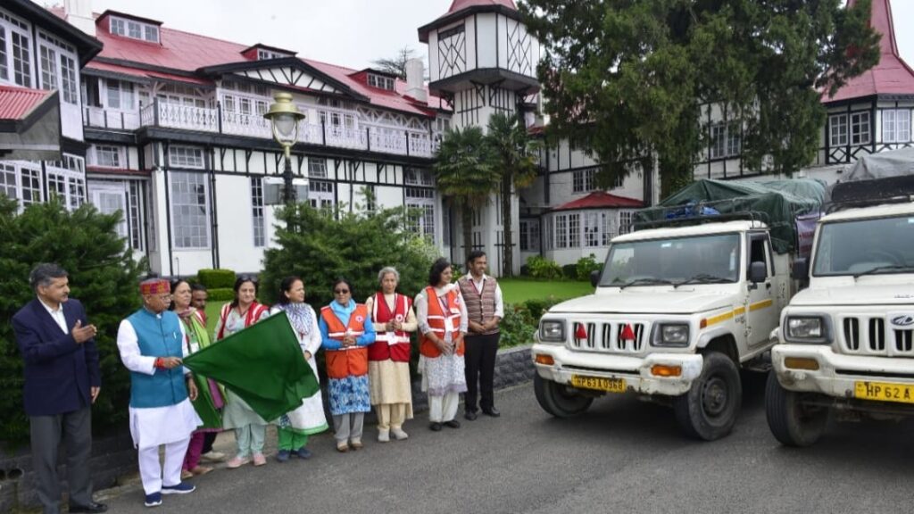 HP Governor flags off three vehicles of relief material through Red Cross Society HIMACHAL HEADLINES