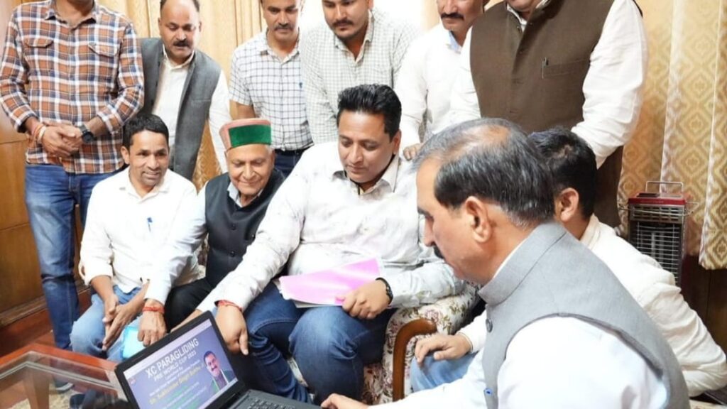 Sukhvinder Singh Sukhu launches website & promo of Pre-World Cup Paragliding event Sukhvinder Singh Sukhu launches website & promo of Pre-World Cup Paragliding event HIMACHAL HEADLINES