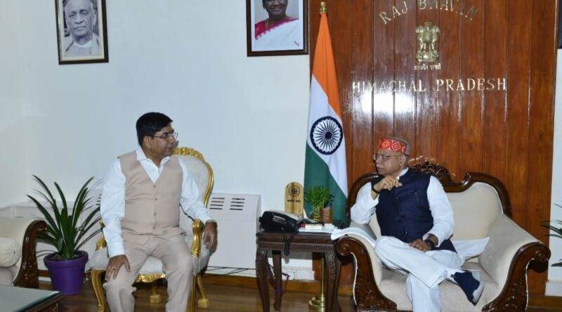 Union Minister of State for Education calls on Governor HIMACHAL HEADLINES