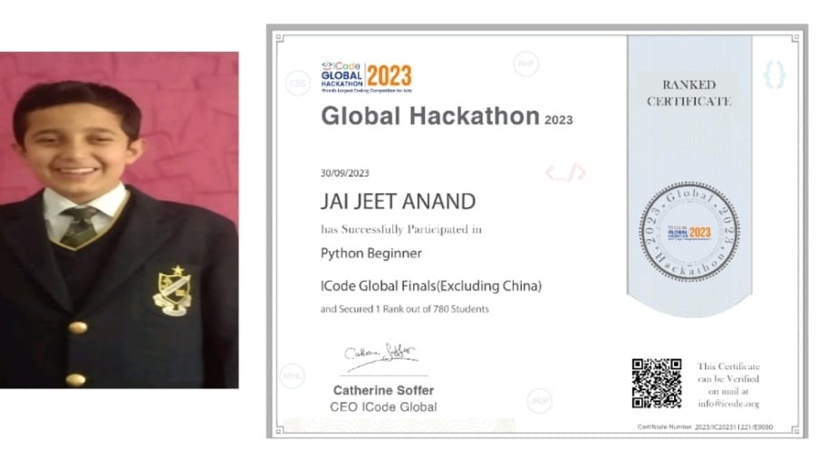 A boy from St Edwards School Shimla conquered the world in the field of Python coding HIMACHAL HEADLINES