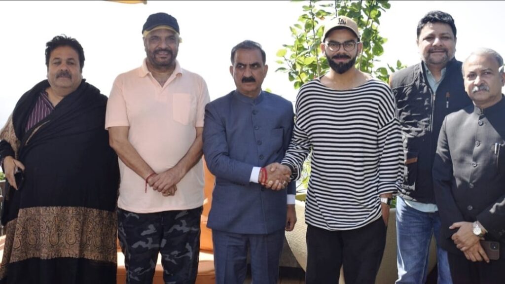 Virat Kohli  calls on CM Sukhu HIMACHAL HEADLINES