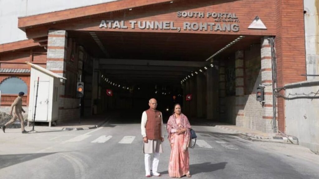 Governor Shukla visited Atal Tunnel Rohtang Governor Shukla visited Atal Tunnel Rohtang HIMACHAL HEADLINES