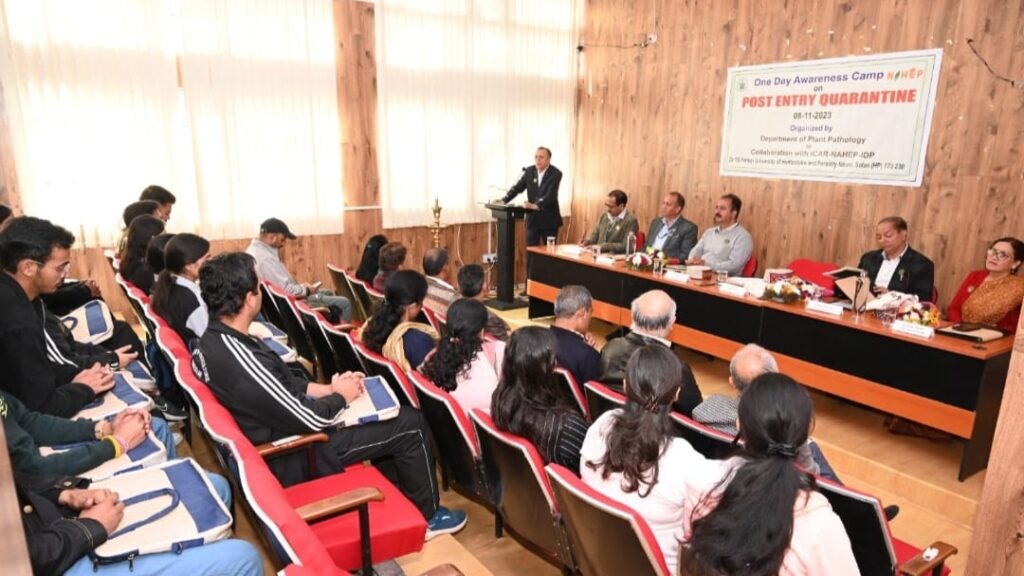 Students learn the importance of Post entry quarantine of plants at Nauni University Students learn the importance of Post entry quarantine of plants at Nauni University HIMACHAL HEADLINES