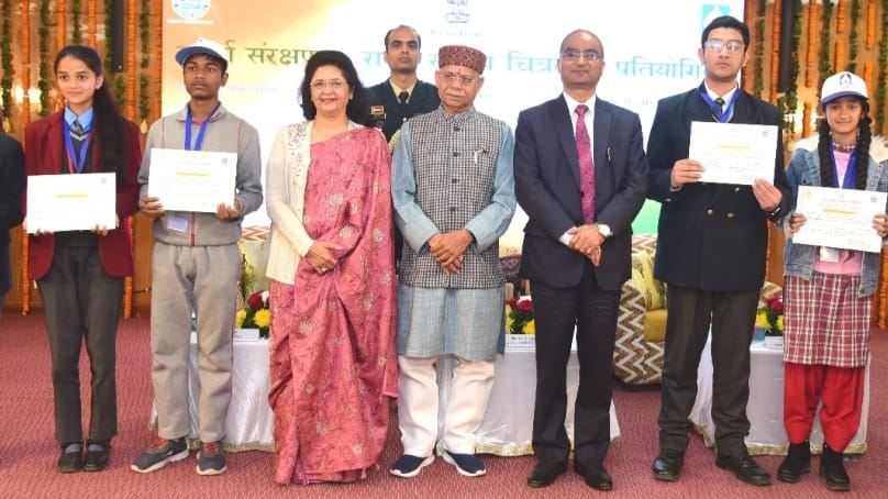Himachal Governor awards winners of SJVN’s State Level Painting Competition HIMACHAL HEADLINES