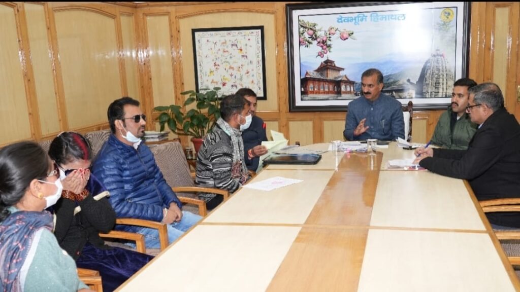 Delegation of visually impaired calls on Chief Minister Sukhu HIMACHAL HEADLINES